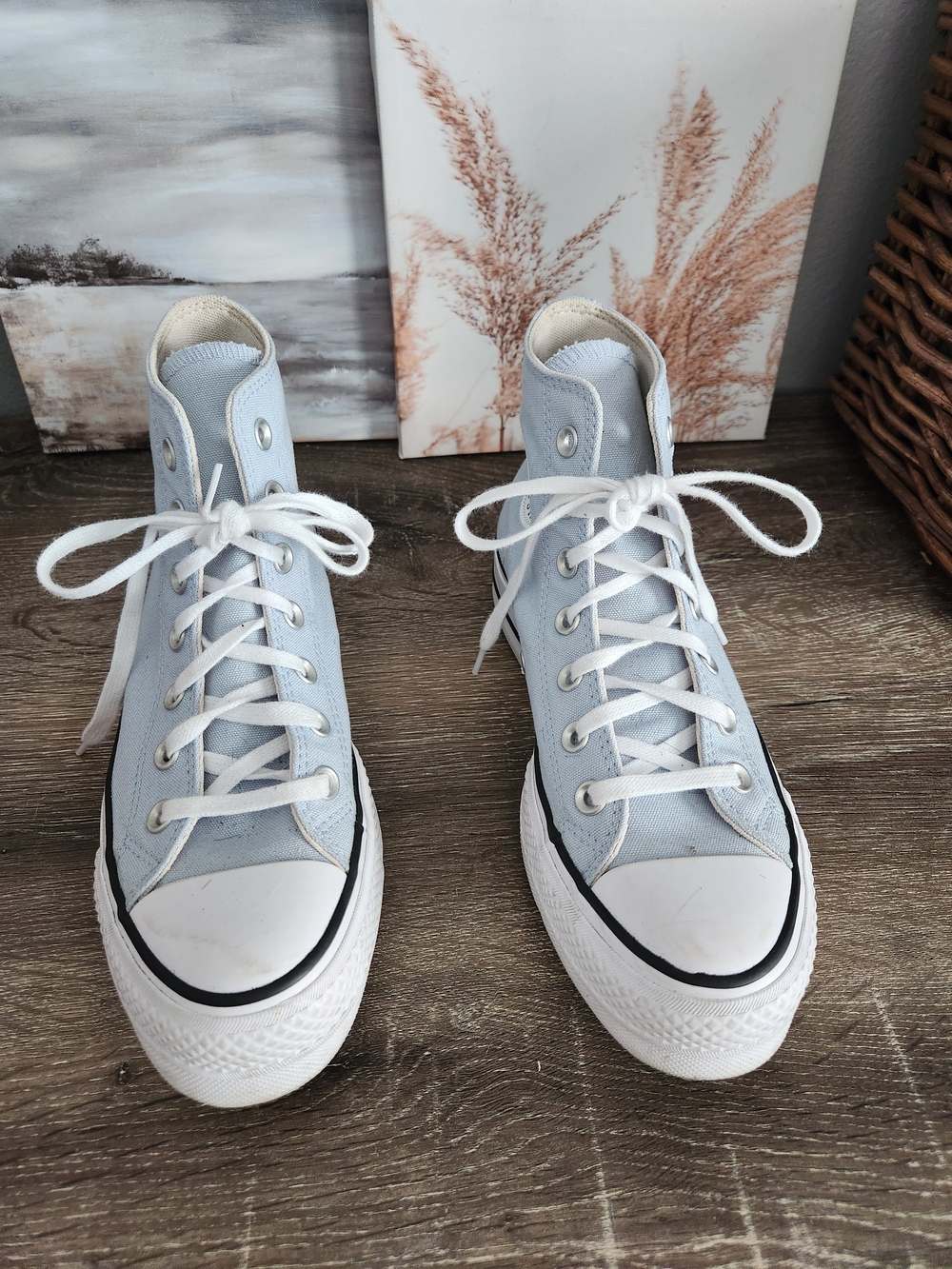 Converse Light Blue High-Top Canvas Sneakers - Men's